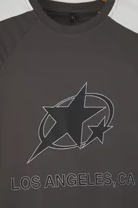 MAN Anthracite College Oversized/Wide Cut 100% Cotton Color Blocked T-Shirt - Image 6