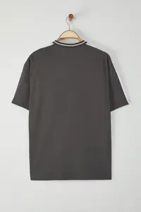 MAN Anthracite College Oversized 100% Cotton T-Shirt - Image 2