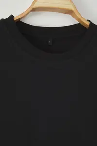 MAN Black Loose/Drop Shoulder 100% Cotton Basic T-Shirt - Image 6