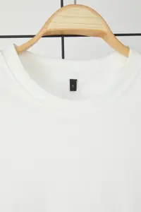 MAN Ecru Loose/Drop Shoulder 100% Cotton Basic T-Shirt - Image 6