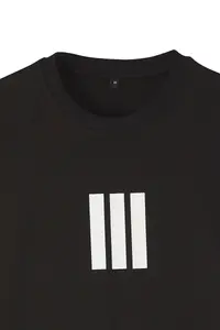 MAN Ecru-Black Oversized/Wide Cut 2 Sets Package Stripe Printed 100% Cotton T-Shirt - Image 11