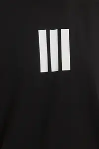 MAN Ecru-Black Oversized/Wide Cut 2 Sets Package Stripe Printed 100% Cotton T-Shirt - Image 8