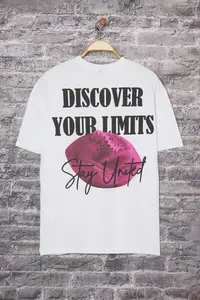 MAN White Oversized/Wide Cut Back Printed 100% Cotton T-Shirt - Image 4