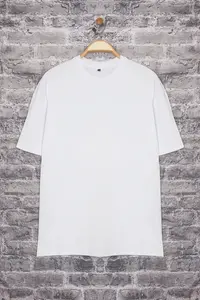 MAN White Oversized/Wide Cut Back Printed 100% Cotton T-Shirt - Image 5