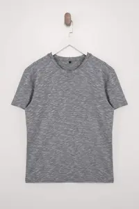 MAN Navy Blue Regular Cut Flamed single jersey T-Shirt - Image 3