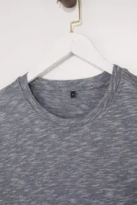 MAN Navy Blue Regular Cut Flamed single jersey T-Shirt - Image 4