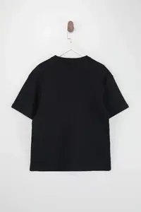 MAN Black Wardrobe Essentials Low Shoulder Regular Fit Basic T-Shirt - Image 6