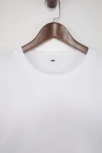 MAN White Wardrobe Essentials Soft Handle Low Shoulder Regular Fit Basic T-Shirt - Image 2
