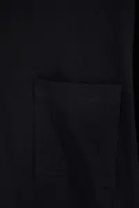 MAN Black Oversized/Wide 100% Cotton Crew Neck with pocket T-Shirt - Image 2