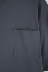 MAN Anthracite Oversized/Wide 100% Cotton Crew Neck with pocket T-Shirt - Image 2