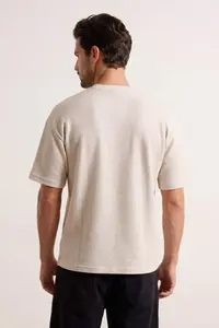 MAN Stone Oversized/Wide Cut textured T-Shirt - Image 2