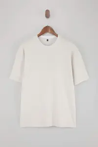 MAN Stone Oversized/Wide Cut textured T-Shirt - Image 4