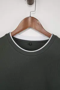 MAN Anthracite Oversized/Wide Cut textured T-Shirt - Image 5