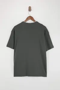 MAN Anthracite Oversized/Wide Cut textured T-Shirt - Image 6