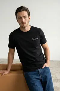 MAN Black-White 2 Sets Paket Regular Kesim Embroidered T-Shirt - Image 2