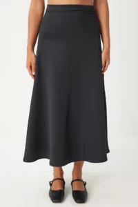 Happiness İstanbul Women Black A Cut Bol Skirt - Image 3