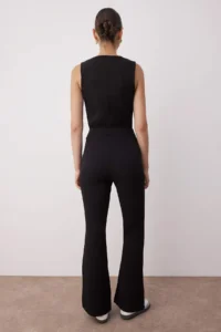 TRENDYOLMİLLA Black Flare flared leg Bootcut Weaving Pants - Image 4