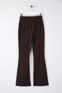 TRENDYOLMİLLA Dark Brown Flare flared leg Bootcut  Weaving Pants - Image 6