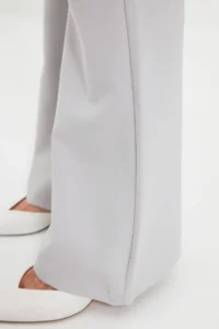 TRENDYOLMİLLA Gray flared leg Flare Bootcut Weaving Dress Pants - Image 5