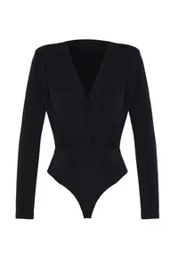 TRENDYOLMİLLA Black Double breasted Yaka Knitting Bodysuit .D.0161 - Image 7