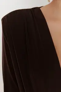 TRENDYOLMİLLA Mink Double breasted Yaka Knitting Bodysuit .D.0161 - Image 4