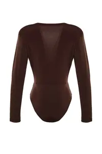 TRENDYOLMİLLA Mink Double breasted Yaka Knitting Bodysuit .D.0161 - Image 8