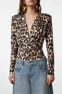 TRENDYOLMİLLA Multicolored Double breasted Yaka Knitting Bodysuit .D.0161 - Image 5