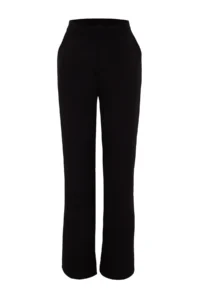 TRENDYOLMİLLA Black Wide Leg Weaving Pants - Image 9