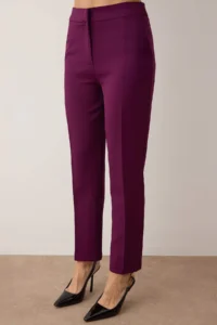 TRENDYOLMİLLA Plum Weaving skinny Leg Elegant/Evening Pants - Image 3
