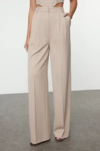 TRENDYOLMİLLA Stone Plenty of Hem Weaving Pants - Image 3