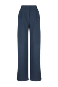 TRENDYOLMİLLA Navy Blue Plenty of Hem Weaving Pants - Image 7