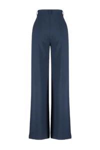 TRENDYOLMİLLA Navy Blue Plenty of Hem Weaving Pants - Image 8