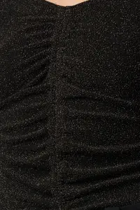 TRENDYOLMİLLA Gold Carmen Collar Sparkly snaps Glitter Knitting Bodysuit .D.00016 - Image 5