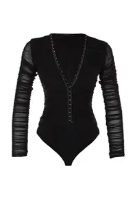TRENDYOLMİLLA Black Agrafli Knitting Bodysuit .D.00019 - Image 7
