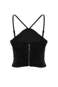 TRENDYOLMİLLA Black Crop Tassel Detailed Weaving Blouse - Image 12