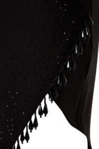 TRENDYOLMİLLA Black Fitted Shiny Stone Weaving Chic Evening Gown Night Graduation Dress - Image 8