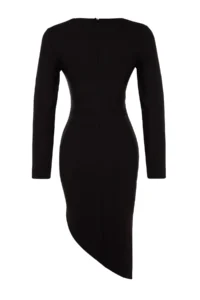 TRENDYOLMİLLA Black Fitted Shiny Stone Weaving Chic Evening Gown Night Graduation Dress - Image 9