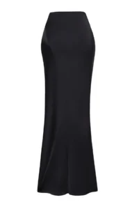 TRENDYOLMiLLA Black Weaving Satin LONG Skirt - Image 8