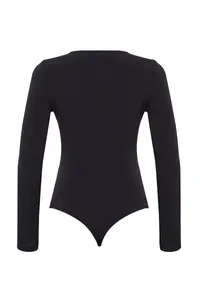 TRENDYOLMİLLA Black Knitting Lace Collar Detailed Bodysuit .D.00007 - Image 7
