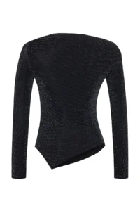 TRENDYOLMİLLA Anthracite Asymmetric Yaka Simli Knitting Elegant/Evening Party Blouse - Image 6