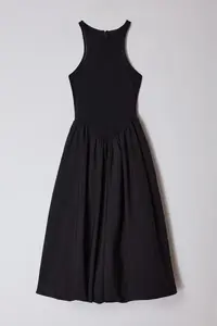 TRENDYOLMİLLA Black Top Bodysuit Skirt Part Balloon Poplin Evening Gown Gece Graduation Dress - Image 8