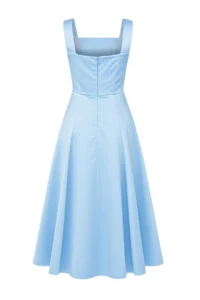 TRENDYOLMİLLA Light Blue A-Kesim Satin Weaving Chic Evening Gown Gece Graduation Dress - Image 10