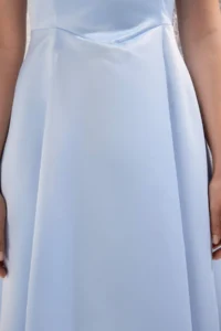 TRENDYOLMİLLA Light Blue A-Kesim Satin Weaving Chic Evening Gown Gece Graduation Dress - Image 7