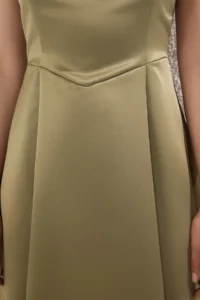 TRENDYOLMİLLA Oil Green A-Line Satin Weaving Chic Evening Gown Gece Graduation Dress - Image 8