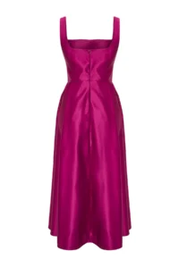 TRENDYOLMİLLA Plum A-Kesim Satin Weaving Chic Evening Gown Gece Graduation Dress - Image 12