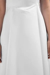 TRENDYOLMİLLA White A-Kesim Satin Weaving Chic Evening Gown Gece Graduation Dress - Image 8