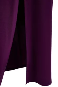 TRENDYOLMİLLA Dark Purple Fitted V-neck Knitting Chic Dress - Image 6