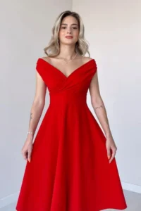TRENDYOLMİLLA Rejection A-Kesim Weaving Evening Gown Gece Graduation Dress - Image 2