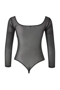 TRENDYOLMİLLA Black Stone Printed Carmen Collar Knitting Tulle Bodysuit .D.00019 - Image 7