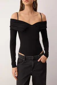 TRENDYOLMİLLA Black Carmen Collar Knitting Bodysuit .D.00022 - Image 3